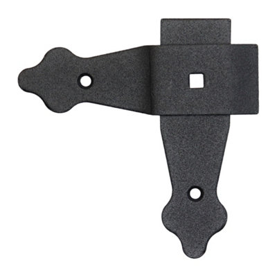 Pack of 1 x Flat Corner L Shape Plate, 100 x 100 mm Black Flat Right Angle Bracket, Decorative, Powder Coated Steel Repair Brace
