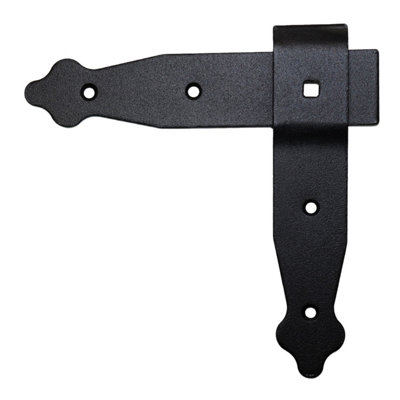 Pack of 1 x Flat Corner L Shape Plate, 150 x 150 mm Black Flat Right Angle Bracket, Decorative, Powder Coated Steel Repair Brace