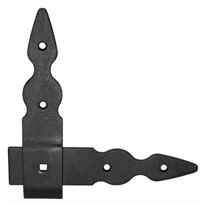 Pack of 1 x Flat Corner L Shape Plate, 150 x 150 mm Black Flat Right Angle Bracket, Powder Coated Steel Repair Brace Support