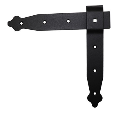 Pack of 1 x Flat Corner L Shape Plate, 200 x 200 mm Black Flat Right Angle Bracket, Decorative, Powder Coated Steel Repair Brace