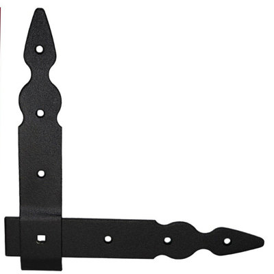 Pack of 1 x Flat Corner L Shape Plate, 200 x 200 mm Black Flat Right Angle Bracket, Powder Coated Steel Repair Brace Support