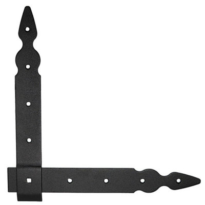 Pack of 1 x Flat Corner L Shape Plate, 250 x 250 mm Black Flat Right Angle Bracket, Powder Coated Steel Repair Brace Support