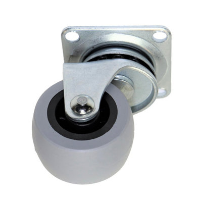 Pack of 1 x Heavy-Duty Furniture Caster Wheel 40 mm - Rubber, Ball ...