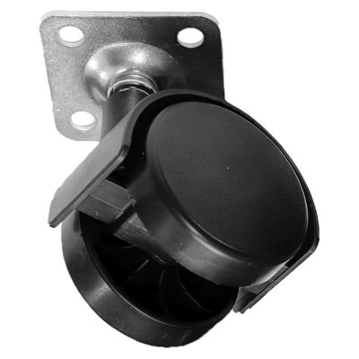 Pack of 1 x PVC Swivel Furniture Castor Wheel - 50 mm Universal Caster Wheel - Non-Marking, Silent