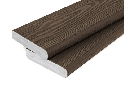 Pack of 10 - 5.4m² Cladco Nordeck Capstock Bullnose Decking Boards ...