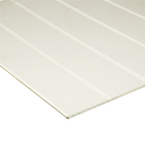 PACK OF 10 - Beaded Medium Density Fibreboard (MDF) Panel - 6 x 607 x 1220mm