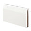 PACK OF 10 - Chamfered Fully Finished Satin White Skirting - 18mm x 144mm - 4.2m Length