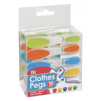 Pack of 10 Clothes Hanging Pegs