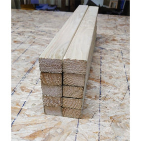 PACK OF 10 - Deluxe 44mm Pressure Treated Timber Tongue Framing - 3m Length (44mm x 28mm)