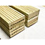 PACK OF 10 - Deluxe Deck Boards - 4.8m Length - Pressure Treated Timber Decking - 32mm x 150mm Timber Decking Boards