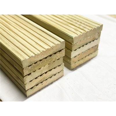 PACK OF 10 Deluxe Deck Boards 4.8m Length Pressure Treated Timber