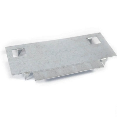 Pack of 10 - Galvanised Metal Safe Plate 45x90mm