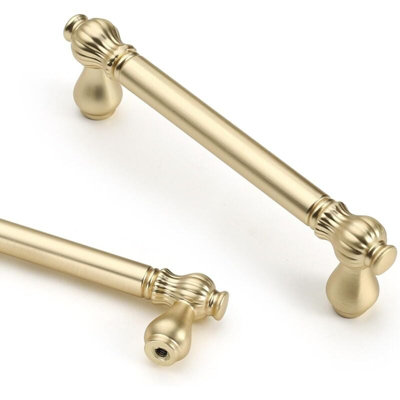 Pack of 10 Gold Kitchen Cabinet Handles 96mm Center Distance Kitchen ...