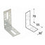 Pack of 10 Heavy Duty Adjustable 2mm Galvanised Angle Brackets 70x55x30mm
