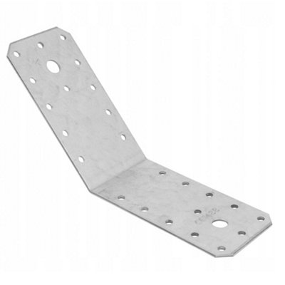 Pack of 10 - Heavy Duty Galvanised 135 Degrees Angle Bracket - 135 Corner Brace - Pergola Connector - 2.5mm Thick - 140x140x55mm