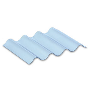 Pack of 10 - High Impact Clear Sunruf PVC Corrugated Roofing Sheets with UV filter 10ft (3050mm)