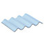 Pack of 10 - High Impact Clear Sunruf PVC Corrugated Roofing Sheets with UV filter 12ft (3660mm)
