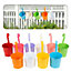 Pack Of 10 Metal Iron Flower Pots - Assorted Colours