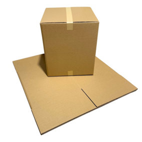 Pack of 10 Removal Storage Cartons - Double Wall Cardboard Boxes - 18" x 18" x 20" / 450mm x 450mm x 500mm