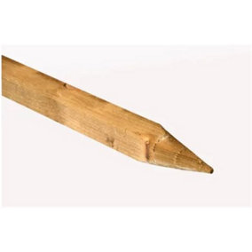 PACK OF 10 - Sawn Treated Pointed Peg - 47mm x 50mm - 600mm Length