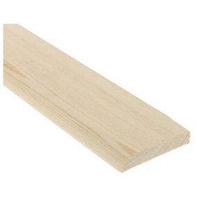 PACK OF 10 (Total 10 Units) - 14.5mm FSC Redwood Bullnosed Architrave - 19mm x 50mm (act size 14.5mm x 70mm) - 4200mm