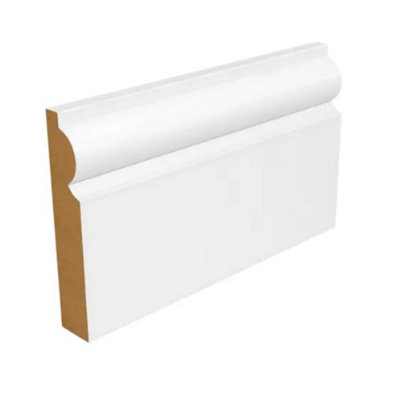 PACK OF 10 (Total 10 Units) - 14.5mm MDF Torus Skirting 14.5mm x 119mm x 4200mm