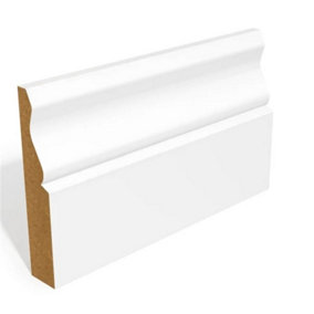 PACK OF 10 (Total 10 Units) - 18mm FSC Ogee Primed Skirting 18mm x 169mm x 4200mm