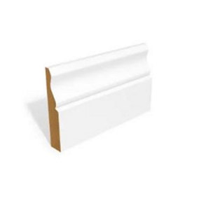 PACK OF 10 (Total 10 Units) -18mm FSC Ogee Skirting - 18mm x 119mm - 4200mm