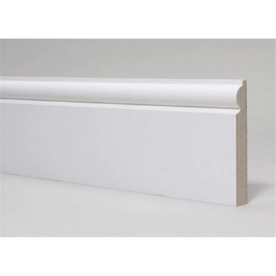 PACK OF 10 (Total 10 Units) - 18mm x 68mm White Primed MDF Torus Architrave - 2700mm Length