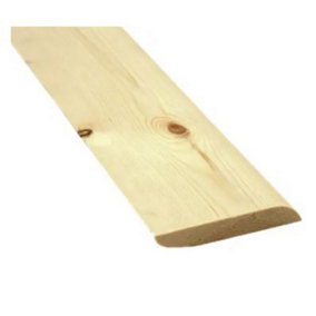 PACK OF 10 (Total 10 Units) -19mm Chamfered & Round/Bullnosed Skirting - 19mm x 100mm - (act size 14.5 x 96mm) - 3000mm