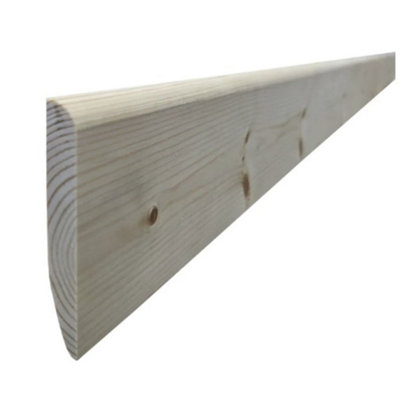 PACK OF 10 (Total 10 Units) - 19mm x 100mm (15mm x 95mm Finish) Dual Profile Chamfered & Round Timber Skirting Board- 1.2m Length