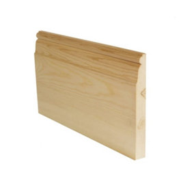 PACK OF 10 (Total 10 Units) - 19mm x 100mm (15mm x 95mm Finish) Ogee Profile Softwood Timber Skirting Board- 4.2m Length