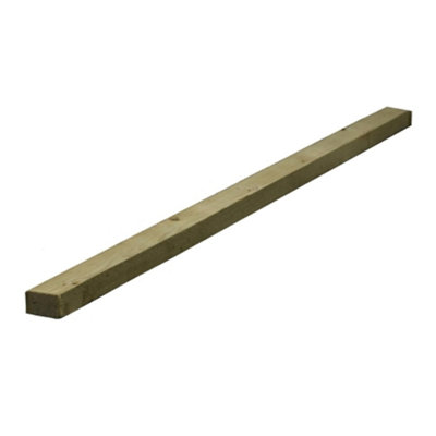 PACK OF 10 (Total 10 Units) - 19mm x 38mm Sawn Softwood Carcassing Treated Green Timber - 4800mm Length