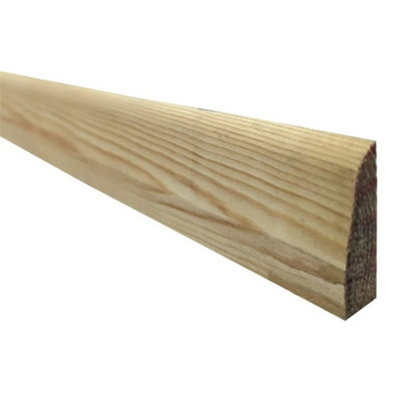 PACK OF 10 (Total 10 Units) - 19mm x 50mm (15mm x 45mm Finish) Chamfered & Rounded Timber Architrave - 1.2m Length