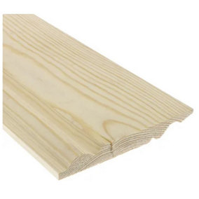 PACK OF 10 (Total 10 Units) - 20.5mm FSC Redwood Torus/Ogee Skirting 25 x 150mm (act size 20.5mm x 145mm) x 3000mm
