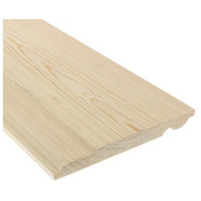 PACK OF 10 (Total 10 Units) - 20.5mm FSC Redwood Torus/Ovolo Skirting 25mm x 175mm (act size 20.5mm x 169mm)x 3000mm