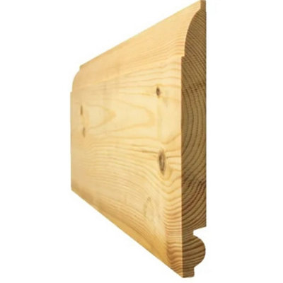 PACK OF 10 (Total 10 Units) - 20.5mm MT Redwood Torus/Ovolo Skirting 25mm x 125mm (act size 20.5mm x 120mm)x 4000mm