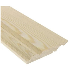 PACK OF 10 (Total 10 Units) - 20.5mm Redwood Torus & Ogee Skirting 25mm x 125mm (act size 20.5mm x 120mm) x 3000mm