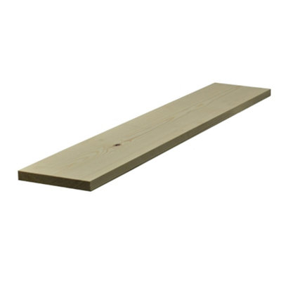 PACK OF 10 (Total 10 Units) - 25mm Redwood Planed Square Edge 5Th - 175mm (W) x 4800mm (L) - (Finish 20.5mm x 169mm)