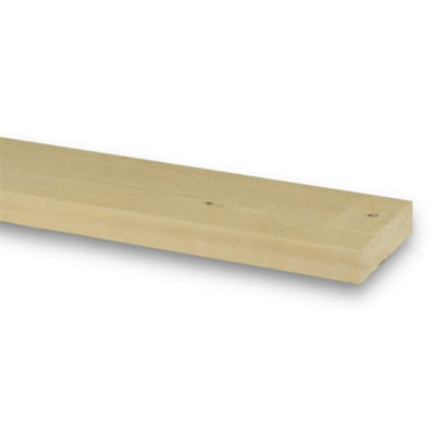 PACK OF 10 (Total 10 Units) - 25mm x 100mm (21mm x 95mm Finish) Planed All Round Redwood Timber - 1.2m Length