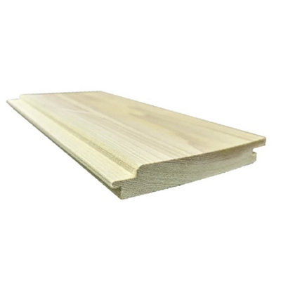 PACK OF 10 (Total 10 Units) - 25mm x 150mm (19mm x 145mm Finish) Planed Redwood Matchboard Timber Cladding - 3.6m Length