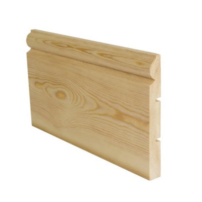 PACK OF 10 (Total 10 Units) - 25mm x 175mm (20mm x 170mm Finish) Torus Softwood Skirting Board - 1.2m Length