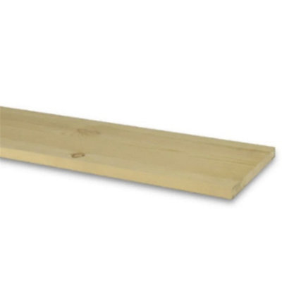 PACK OF 10 (Total 10 Units) - 25mm x 200mm (21mm x 195mm Finish) Planed All Round Softwood Timber - 1.2m Length