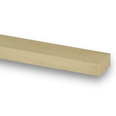 PACK OF 10 (Total 10 Units) - 25mm x 50mm (21mm x 45mm Finish) Planed All Round Redwood Timber - 1.2m Length