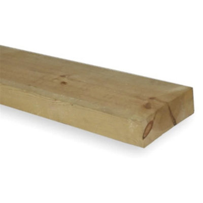 PACK OF 10 (Total 10 Units) - 47mm x 100mm (4" x 2") Sawn Timber Carcassing Wood Softwood Timber - 3.6m Length