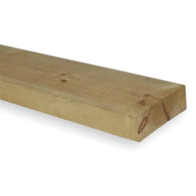 PACK OF 10 (Total 10 Units) - 47mm x 175mm (7" x 2") Sawn Timber Carcassing Wood Softwood Timber - 1.8m Length