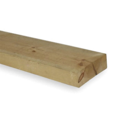 PACK OF 10 (Total 10 Units) - 47mm x 175mm (7" x 2") Sawn Timber Carcassing Wood Softwood Timber - 4.8m Length