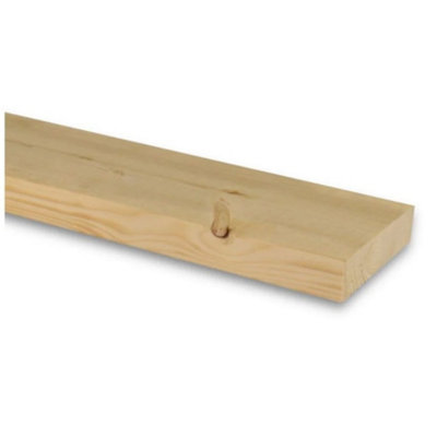 PACK OF 10(Total 10 Units)-47mm x 200mm (8x2")(45mm x 195mm Finish) C24 Kiln Dried Regularised Carcassing Timber-4.2m Length