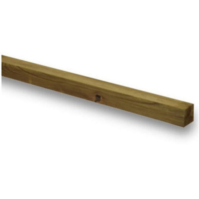 PACK OF 10 (Total 10 Units) - 47mm x 50mm (2x2) Green Pressure Treated Regularised Timber Carcassing - 2.4m Length