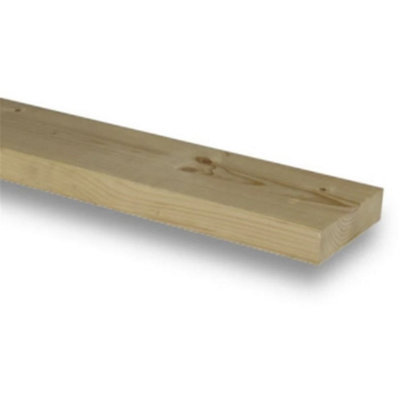 PACK OF 10 (Total 10 Units) - 50mm x 150mm (45mm x 145mm Finish) Planed All Round Redwood Timber - 2.1m Length